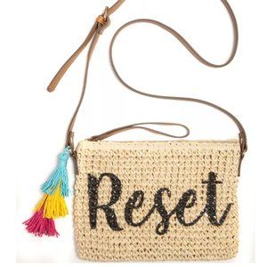 INC International Concepts Tropical Straw Crossbody - NWT